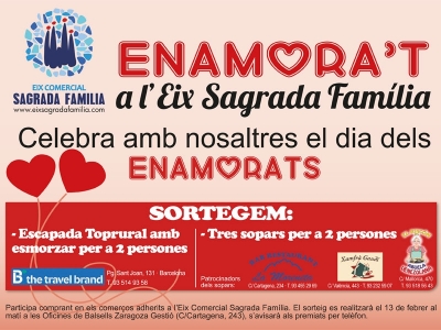 Enamorat a l’Eix Comercial Sagrada Família!!