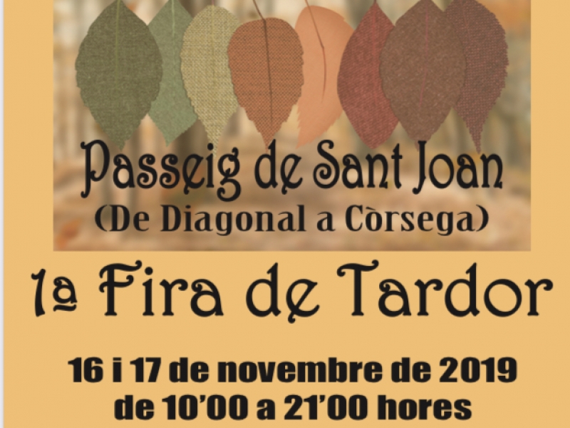 1ª Feria de Tardor en Passeig de Sant Joan