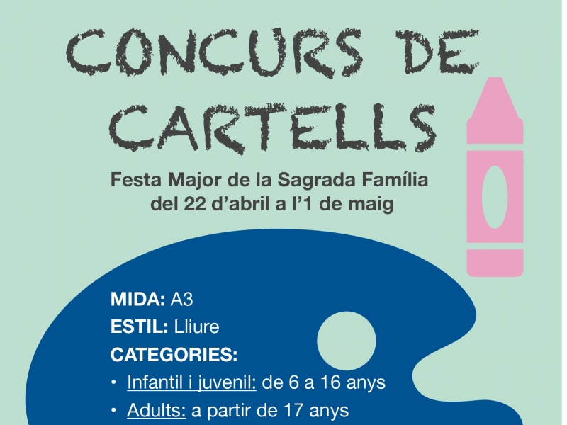 Concurso de carteles Fiesta Mayor del barrio del Poblet-Sagrada Família 2022